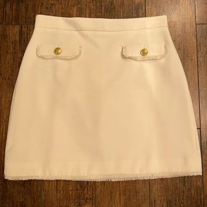 Ann Taylor Fringe Button Pocket Skirt